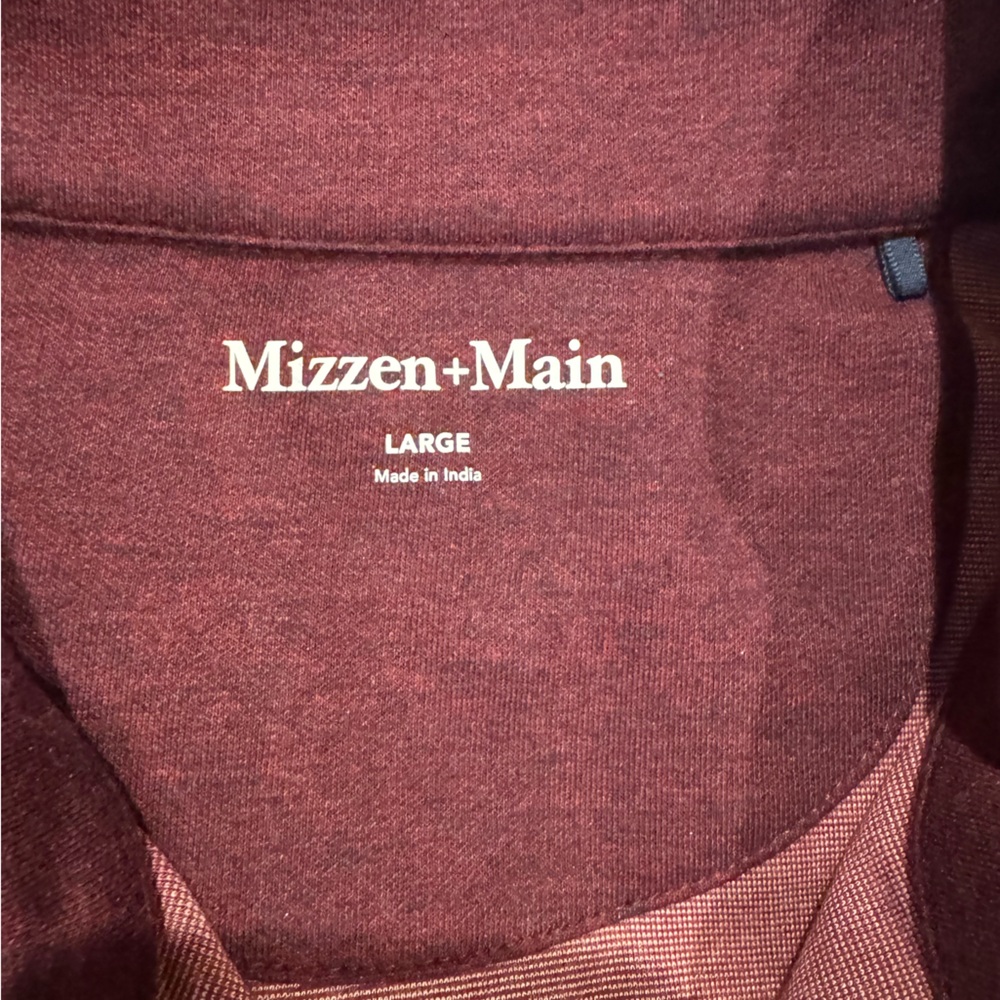 Mizzen+Main wine heather KPI Quarter Zip Sweater - Picture 2 of 2